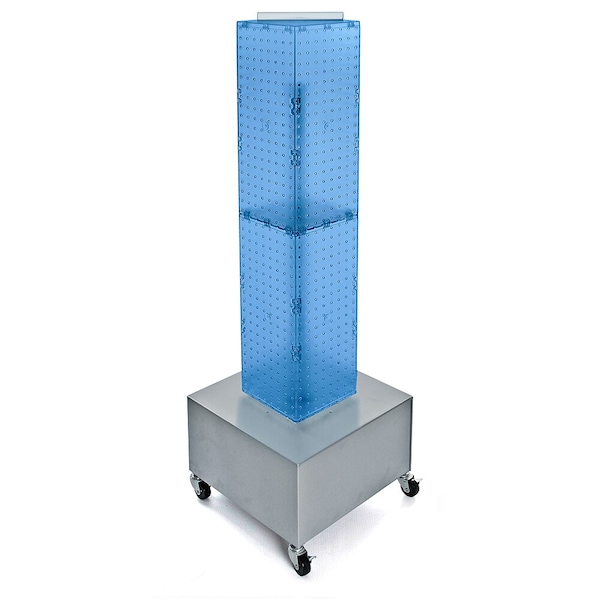 Four-Sided Pegboard Floor Revolving Display Panel Size: 8"W x 40"H